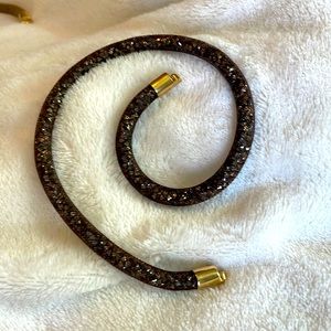 Bundle of 2 Swarovski crystal dust net wrap bracelet